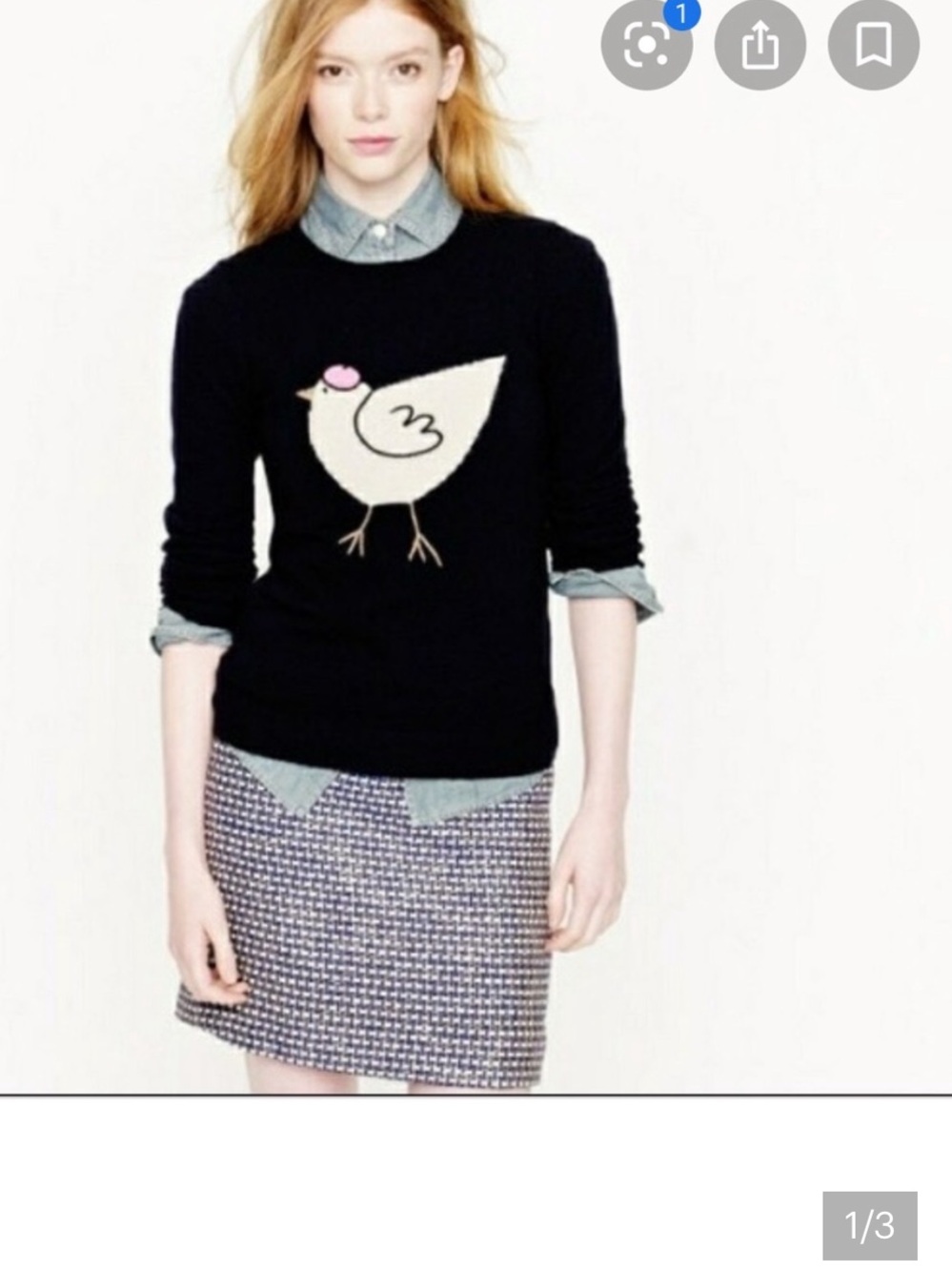 3/$15 J.Crew Factory navy Sweater